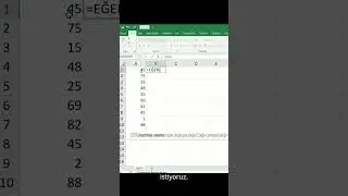 Sadece 1 Dakikada Excel EĞER Mantığını &Ouml;ğren! #excel  #eğerform&uuml;l&uuml;  #if #shorts #shortvideo
