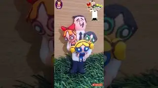 The Powerpuff Girls Team Making Use Clay|🧡#cartoon #animation #powerpuffgirls #clayart #craft #diy