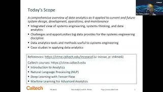 INCOSE San Diego tutorial: Data Analytics & SE - Rick Hefner, Caltech