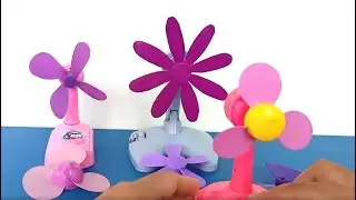Bermain dengan Kipas angin mainan baling ungu - Fan toys purple propellers