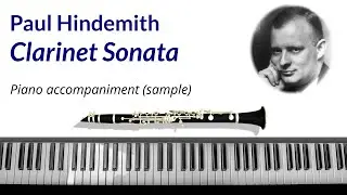 Hindemith Clarinet Sonata - piano accompaniment backing tracks (sample/demo)