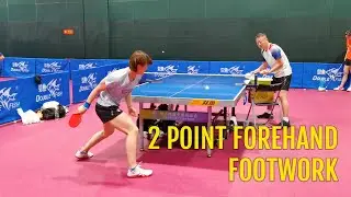 【卓球】Chen Meng 2 Points Forehand Footwork with Ma Lin