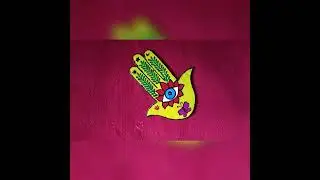 Painting a hamsa hand/hamsa art/hand of Fatima/evil eye/protection/talisman