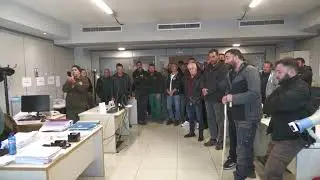 Παμπελοποννησιακή κινητοποίηση αγροτών στην Τρίπολη στα γραφεία του ΕΛΓΑ