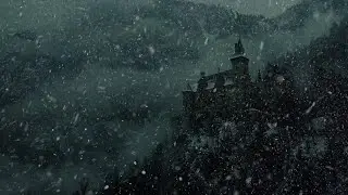 Winter Wind and White Snow Cover the Long Night | Absolute Relaxation, Good Night's Sleep