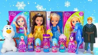 Unboxing Disney Ariel, Rapunzel, Belle and Snow White Doll Toys | Princess Royal Color Reveal