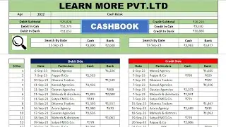 How To Create Fully Automatic Cashbook In Ms Excel... Cashbook In Ms Excel...