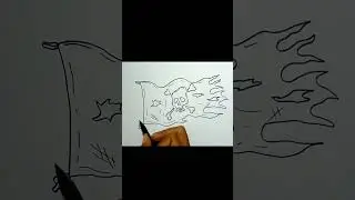 How to Draw PIRATE FLAG #shorts