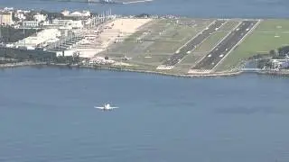 TAM A319 landing at Santos Dumont Airport