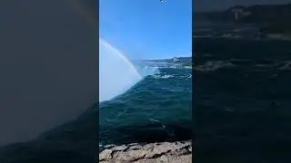 beautiful rainbow | Niagara River | Niagara falls | Waterfall in North America #ytshorts #nature