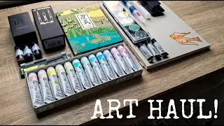 Art haul! Lots of exciting supplies I received for Christmas.