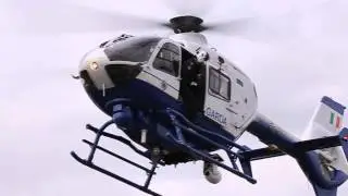 Garda Helicopter landing at Aras Cill Dara,Naas,Co.Kildare.