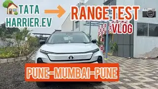 🚗Tata Harrier EV Real Range Test🔥🔥😁 | Pune to Mumbai to Pune | Full Trip Review ⚡
