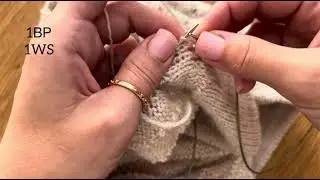 Права планка горловини / The right band of the neckline (Yara sweater)