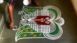Easy thaipoosam kolam designs| Simple muggulu designs| easy rangoli designs| Beginners kolam