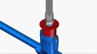 Dalminex telescopic spindle extension stainless steel for service valves