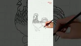 Silly Doodle Rooster 🐓💖 #shorts #howtodraw #kidart #easydrawing