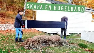 Göra Hügelbädd/hugelbädd i en pallkrage/No dig garden i en pallkrage | Leva hållbart på villatomt