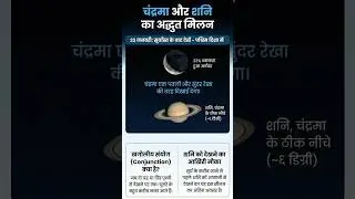 आसमान में शनि और चंद्र का मिलन! 🪐 |Saturn & Moon Conjunction 🌙 #moon #saturn #superiorconjunction