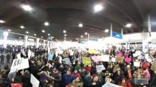 360 Spherical Video of PHL Airport Protest of Trump Immigration Ban