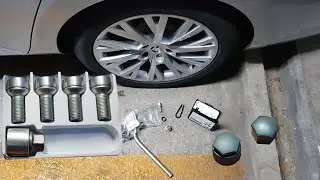 Skoda Audi Seat VW Wheel Safety Bolts and Bolts Covers set