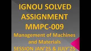 Ignou assignment solution MMPC 009 Session January 2025 July 2025 Part 3