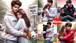 Create 3D Ai couple hug day image creator 2024 | couple hug day| bing image creator | new tutorial&nbsp;
