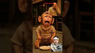 His pet monkey goes to a restaurant to prepare food for an elderly man#animation  #shorts #monkey