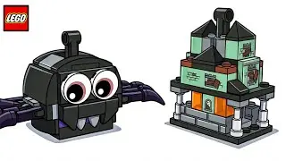 SPIDER & HAUNTED HOUSE: LEGO Halloween | Stop-Motion Time-lapse Build 