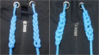How to Tie Hoodie Strings. Hoodie knots - single strand braid and chain sinnet knot tutorial.
