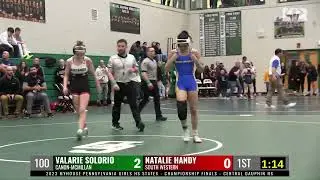 2023 PA Girls final - 100 - Valarie Solorio (Canon-McMillan) vs Natalie Handy (South Western)