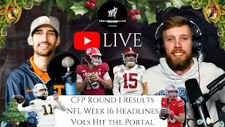 CFP Round 1 Reaction, NFL Week 16 Headlines, Vols Enter the Portal - Million Dollar Radio Live