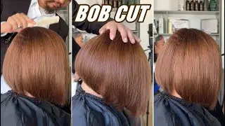 How to Cut a Perfect Line Bob | Sharp Yet Soft Short Bob Haircut for Women
