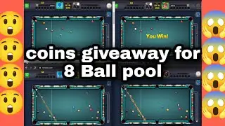 coins giveaway for 8 Ball pool 😁😲😱#8ballpool #bibekpool #coinsgiveaway