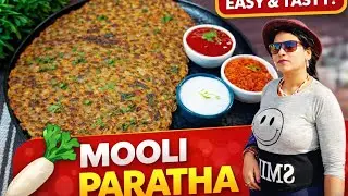 Healthy Muli Paratha | Nariyal Badam Ki Chatni ke Saath | Winter Special Breakfast #muliparatha#