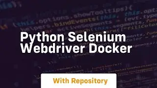 python selenium webdriver docker