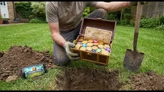 searching treasure in my backyard...