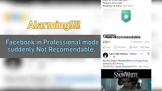 Not Recommendable Facebook Creators in Professional mode issue