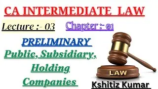 CA Intermediate || Law Charts || Chapter :-1 || Revision Lectures || Kshitiz Kumar
