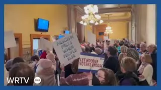 Hundreds rally against redistricting as Indiana senators return to Statehouse