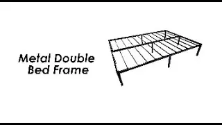 Enduran Queen Size Bed Frame | Strong Metal Slats, No Box Spring
