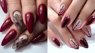 Gorgeous and stylish red flower Nail Compilation Unique nail art designs in 2023