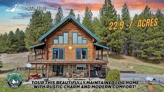 Tour this Beautifully Maintained Log Home with Rustic Charm! |1076 Starvation Lake Rd, Colville, WA