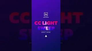 Light Sweep Effect in 30 sek Tutorial Adobe After Effects