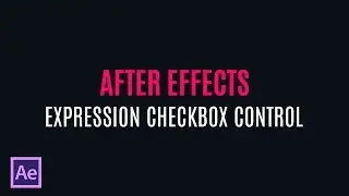 Работа с Expression Checkbox Control в After Effects (Work with Expression Checkbox Control)