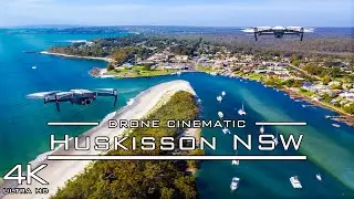 【4K】UltraHD 🇦🇺  Drone Aerial View of beautiful Huskisson town on the NSW South Coast, Australia