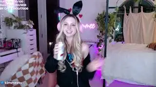 kimmee chugging beer