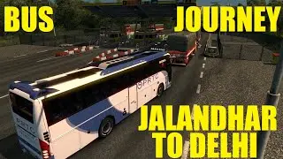 PRTC Volvo Bus Journey Jalandhar to Delhi - Punjab Roadways Bus Driving - PRTC Luxery Buses