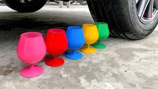 Crushing Crunchy & Experiment Car vs Colorful & Soft Things - HP Crushing