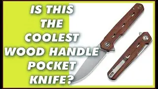 IS THIS THE COOLEST WOOD HANDLE KNIFE? CIVIVI Navo Pocket Knife EDC Nitro V Blade Folding Knife